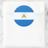 Sticker Rond Drapeau du Nicaragua (Sac)