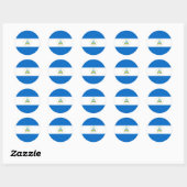 Sticker Rond Drapeau du Nicaragua (Feuille)
