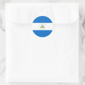 Sticker Rond Drapeau du Nicaragua (Sac)