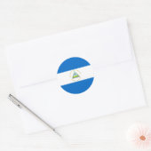 Sticker Rond Drapeau du Nicaragua (Enveloppe)