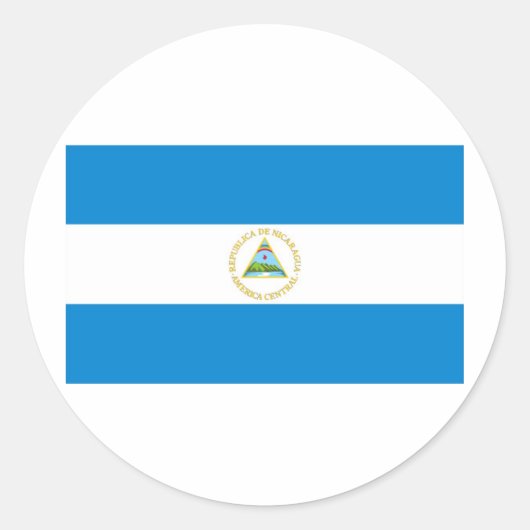 Sticker Rond Drapeau du Nicaragua (Devant)