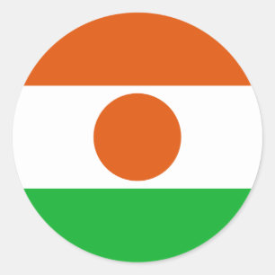 Sticker Rond Drapeau du Niger