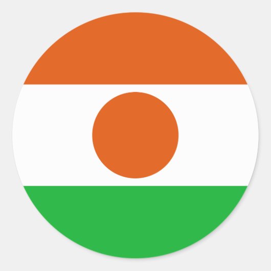 Sticker Rond Drapeau du Niger (Devant)