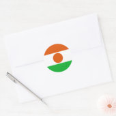 Sticker Rond Drapeau du Niger (Enveloppe)