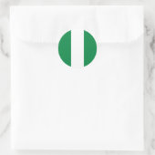 Sticker Rond Drapeau du Nigeria (Sac)