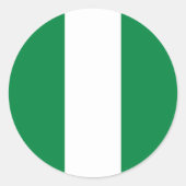 Sticker Rond Drapeau du Nigeria (Devant)