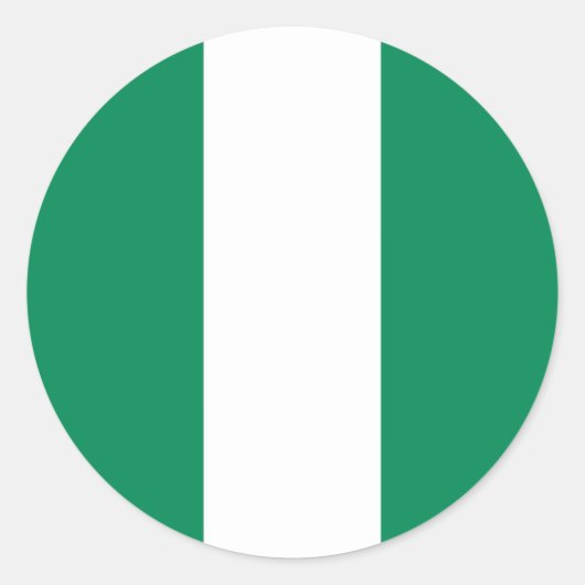 Sticker Rond Drapeau du Nigeria (Devant)