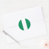 Sticker Rond Drapeau du Nigeria (Enveloppe)