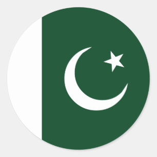 Sticker Rond Drapeau du Pakistan