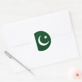 Sticker Rond Drapeau du Pakistan (Enveloppe)