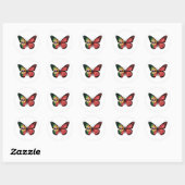 Sticker Rond Drapeau du papillon portugais (Feuille)