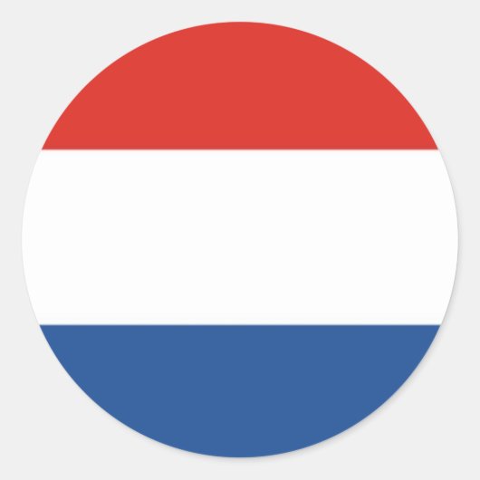 Sticker Rond Drapeau du Pays-Bas (Devant)