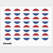 Sticker Rond Drapeau du Pays-Bas (Feuille)