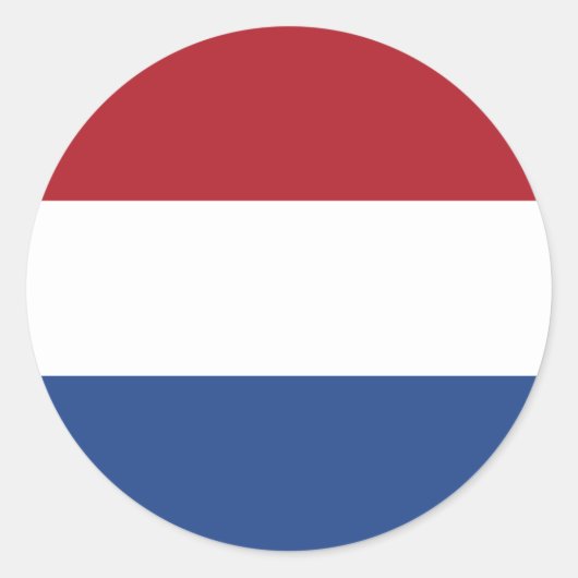 Sticker Rond Drapeau du Pays-Bas (Devant)