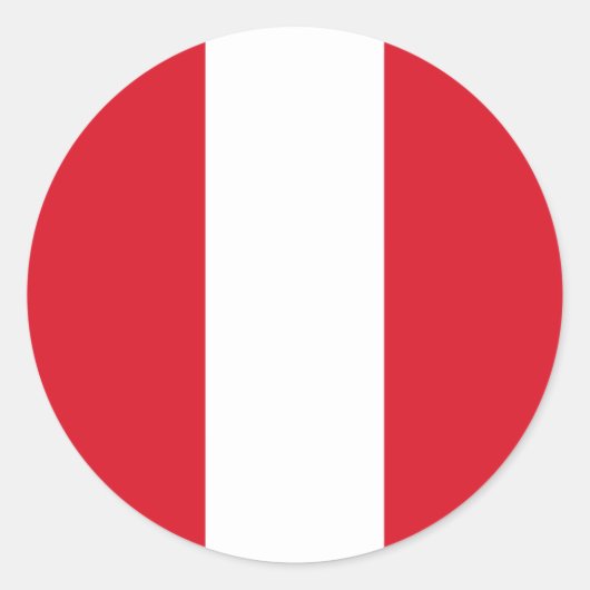 Sticker Rond Drapeau du Pérou (Devant)