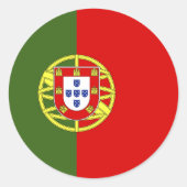 Sticker Rond Drapeau du Portugal (Devant)