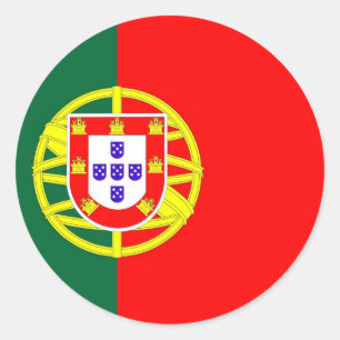 Sticker Rond Drapeau du Portugal