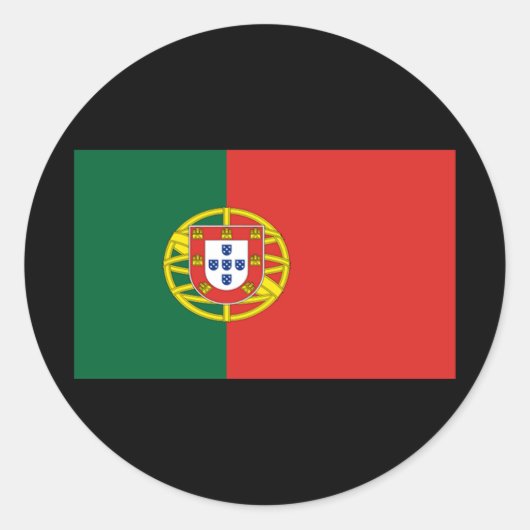 Sticker Rond Drapeau du Portugal (Devant)