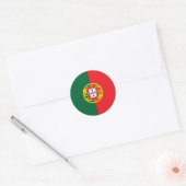 Sticker Rond Drapeau du Portugal (Enveloppe)