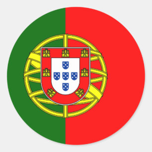 Sticker Rond Drapeau du Portugal