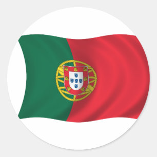 Sticker Rond Drapeau du Portugal