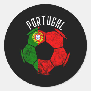 Sticker Rond Drapeau du Portugal Fierté portugaise Footballeur