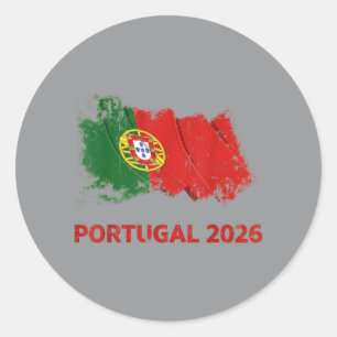 Sticker Rond Drapeau du Portugal Football portugais Monde