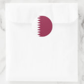 Sticker Rond Drapeau du Qatar (Sac)