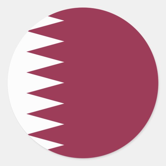 Sticker Rond Drapeau du Qatar (Devant)