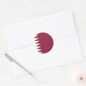 Sticker Rond Drapeau du Qatar (Enveloppe)
