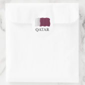 Sticker Rond Drapeau du Qatar (Sac)