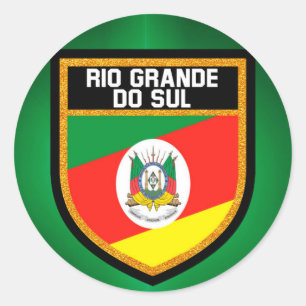 Sticker Rond Drapeau du Rio Grande do Sul