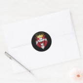 Sticker Rond Drapeau du roi Lion du Danemark (Enveloppe)