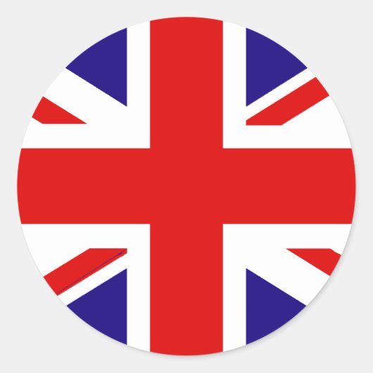 Sticker Rond Drapeau du Royaume-Uni (Devant)