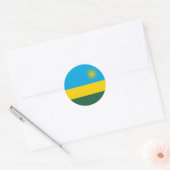 Sticker Rond Drapeau du Rwanda (Enveloppe)