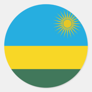 Sticker Rond Drapeau du Rwanda