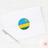 Sticker Rond Drapeau du Rwanda (Enveloppe)