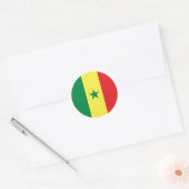 Sticker Rond Drapeau du Sénégal (Enveloppe)
