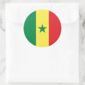 Sticker Rond Drapeau du Sénégal (Sac)