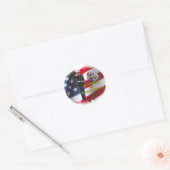 Sticker Rond Drapeau du soldat (Enveloppe)