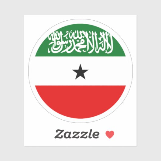 Sticker rond Drapeau du Somaliland (Feuille)