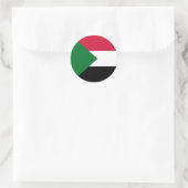 Sticker Rond Drapeau du Soudan (Sac)