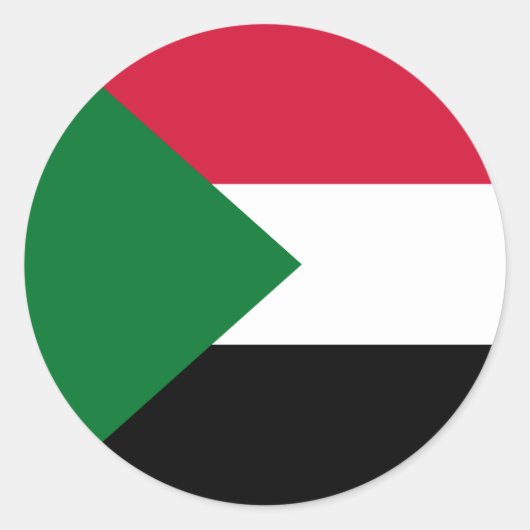 Sticker Rond Drapeau du Soudan (Devant)
