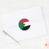 Sticker Rond Drapeau du Soudan (Enveloppe)