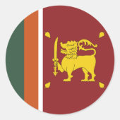 Sticker Rond Drapeau du Sri Lanka (Devant)