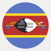 Sticker Rond drapeau du Swaziland (Devant)