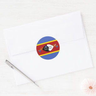 Sticker Rond drapeau du Swaziland