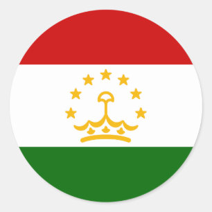Sticker Rond Drapeau du Tadjikistan