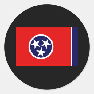 STICKER ROND DRAPEAU DU TENNESSEE