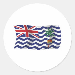 Sticker Rond Drapeau du Territoire britannique de l'océan Indie